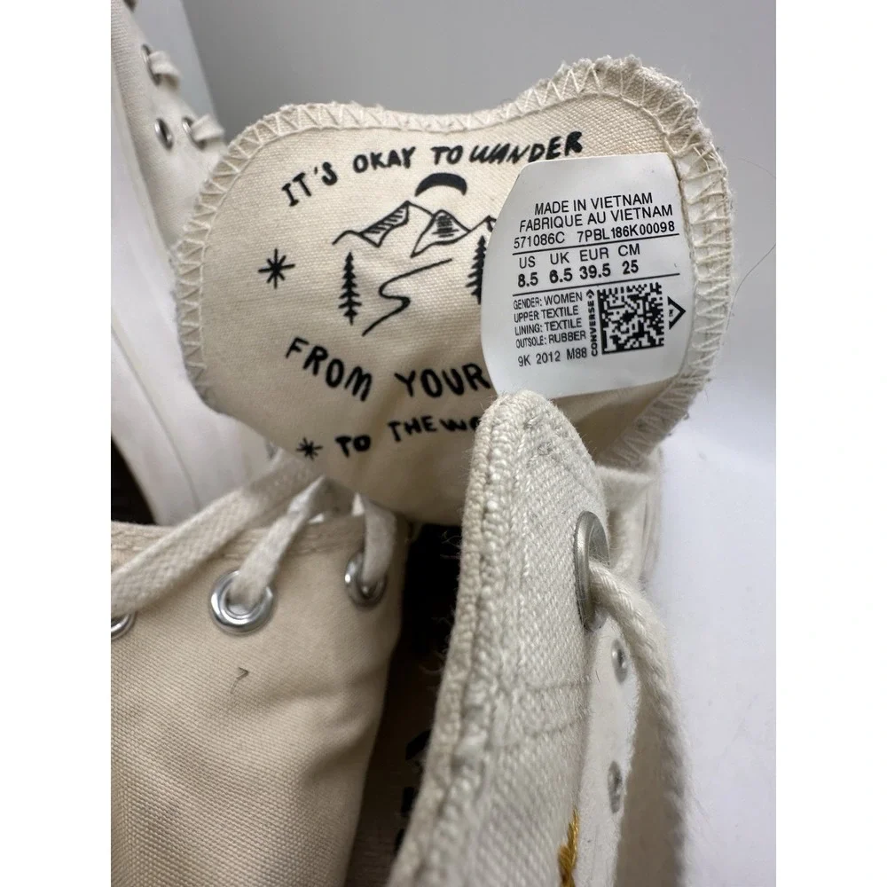 Converse Chuck Taylor Lift Platform It's Okay To Wander Hi 8.5